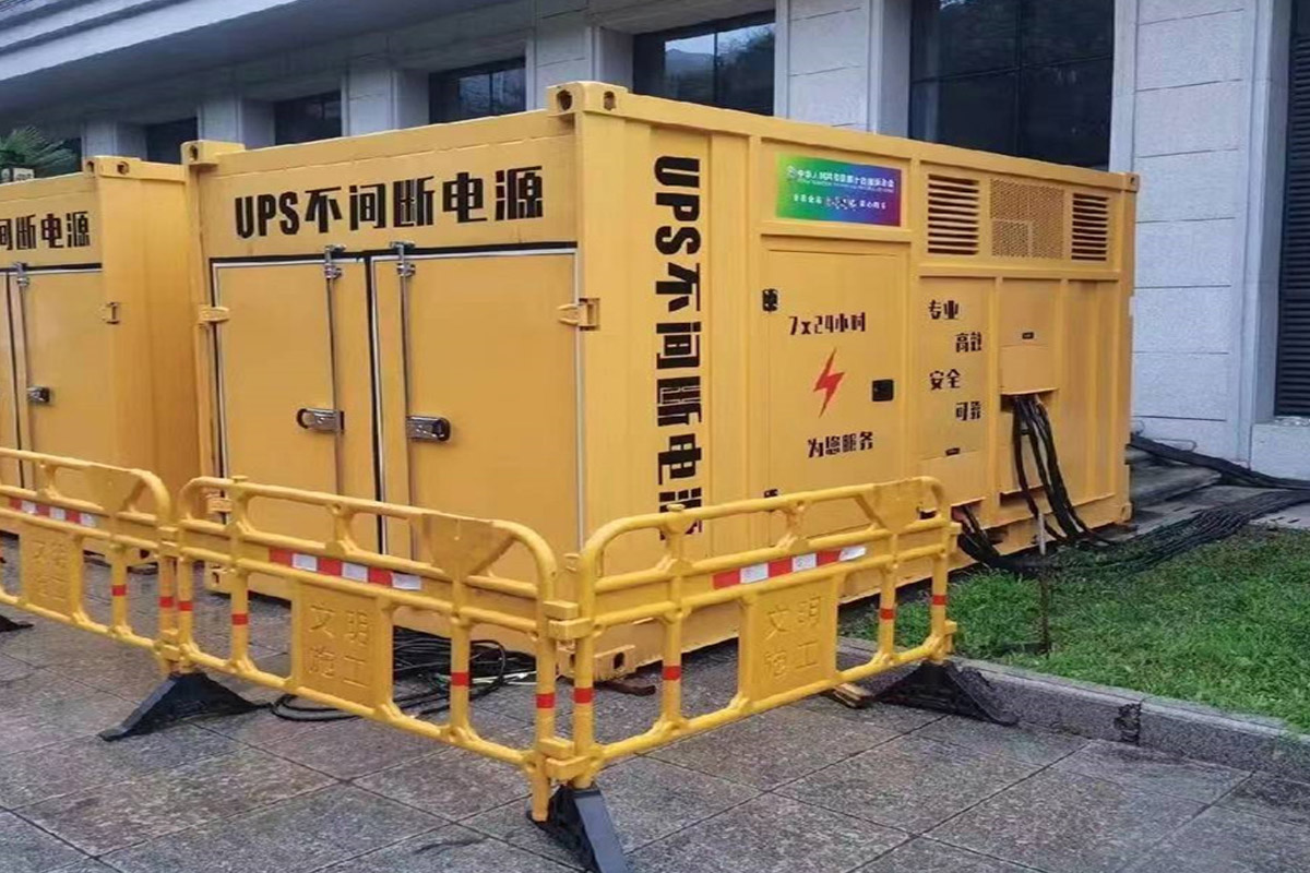 翠屏发电机租赁施工现场