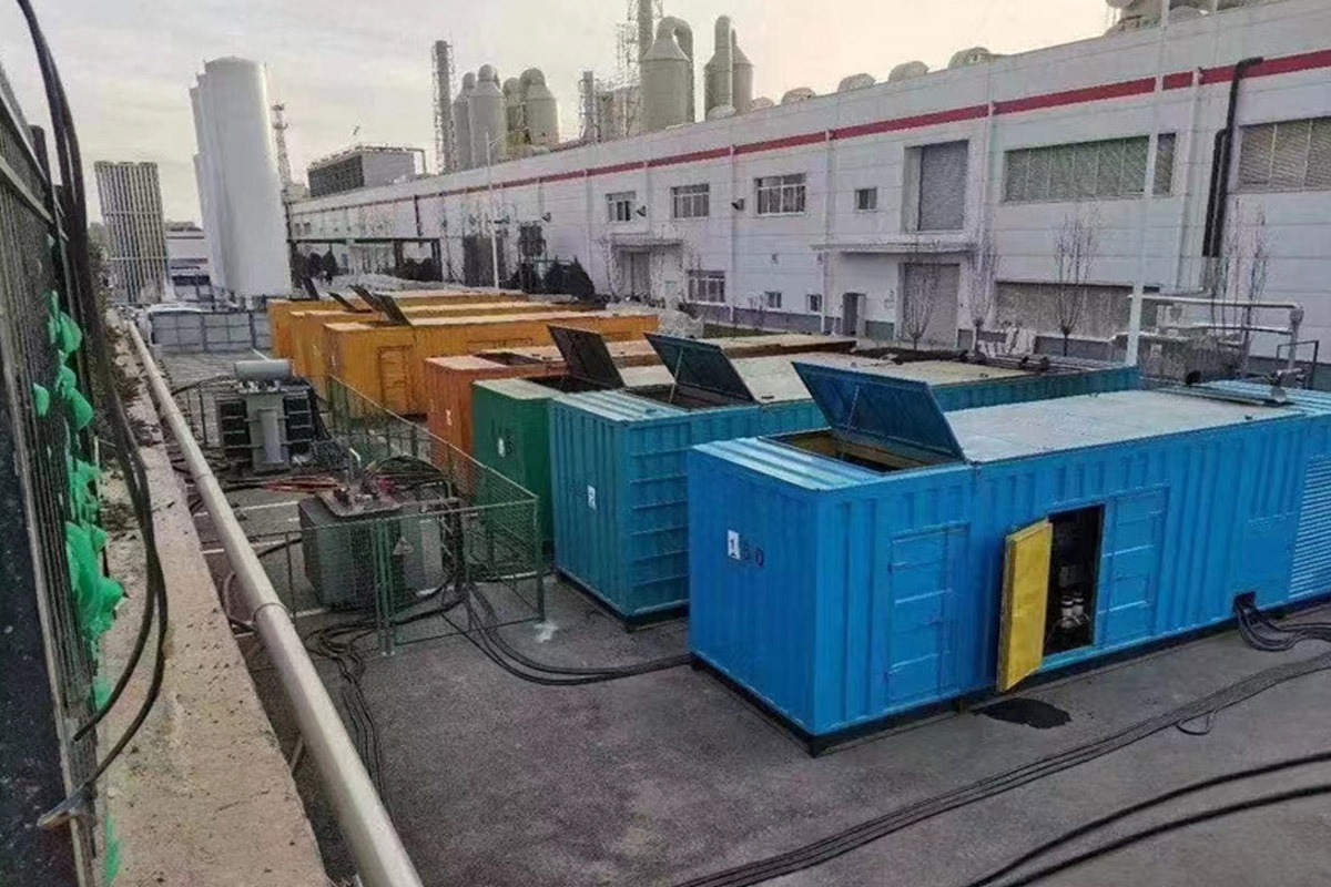 翠屏发电机租赁施工现场